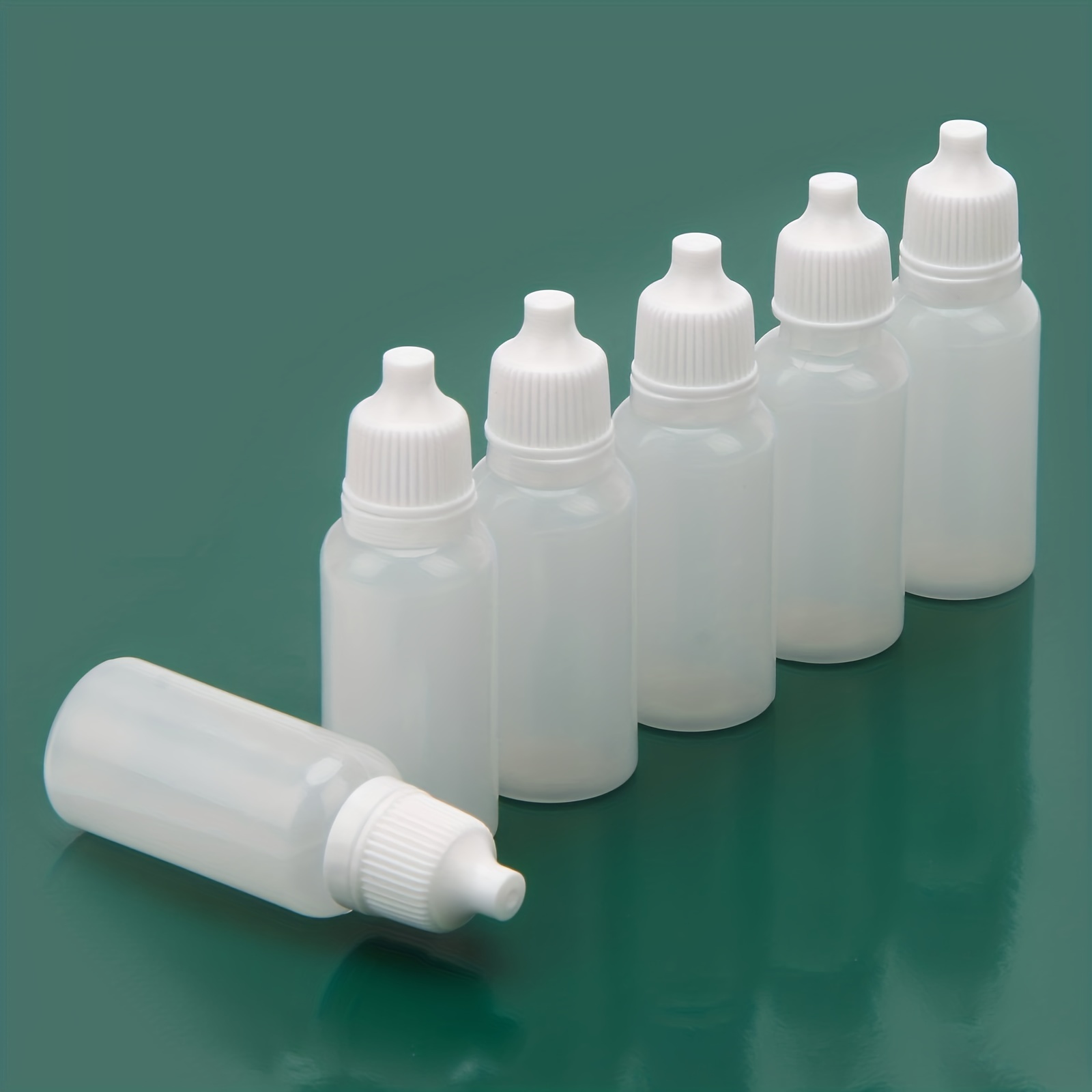 White Plastic Empty Squeezable Dropper Bottles Portable Eye - Temu