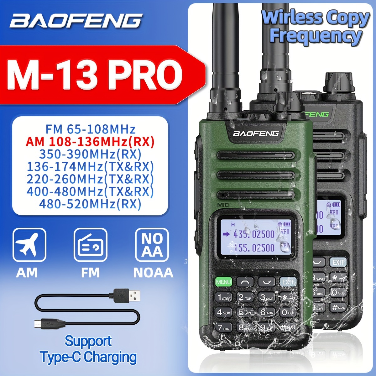 BAOFENG UV-5R5 Walkie Talkies 128 Channel Radio Transceiver VHF/UHF  Wireless