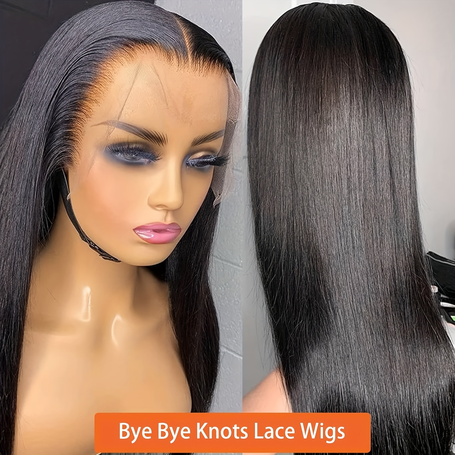 Pre bleached Knots 13x4 Bye Bye Knots Lace Front Straight Temu