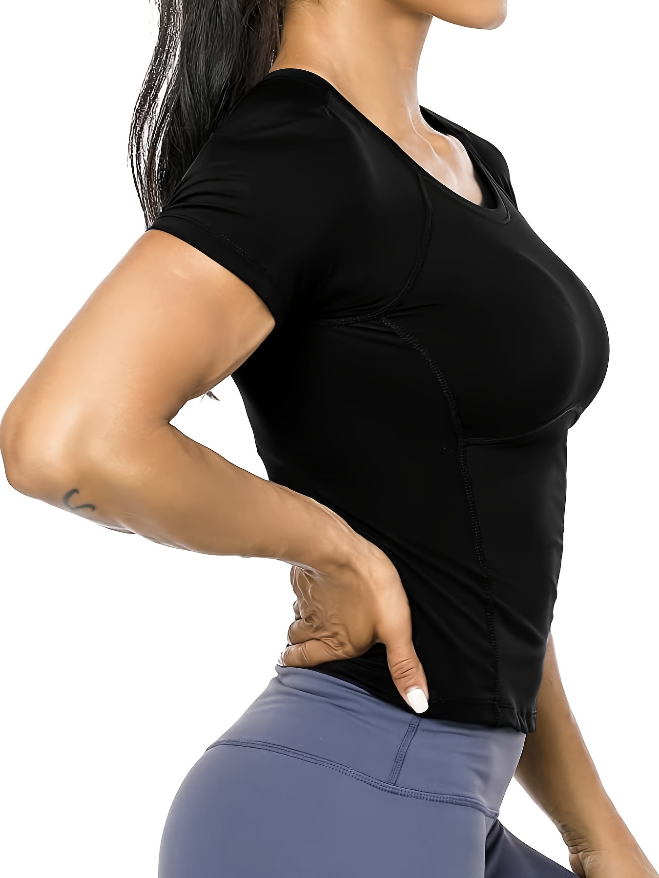 Women Sexy Yoga Top Fitness Clothes Short Sleeve Seamless Sport T Shirts  Yoga Shirt Gym Tops Running Active Wear Femme Sport Top