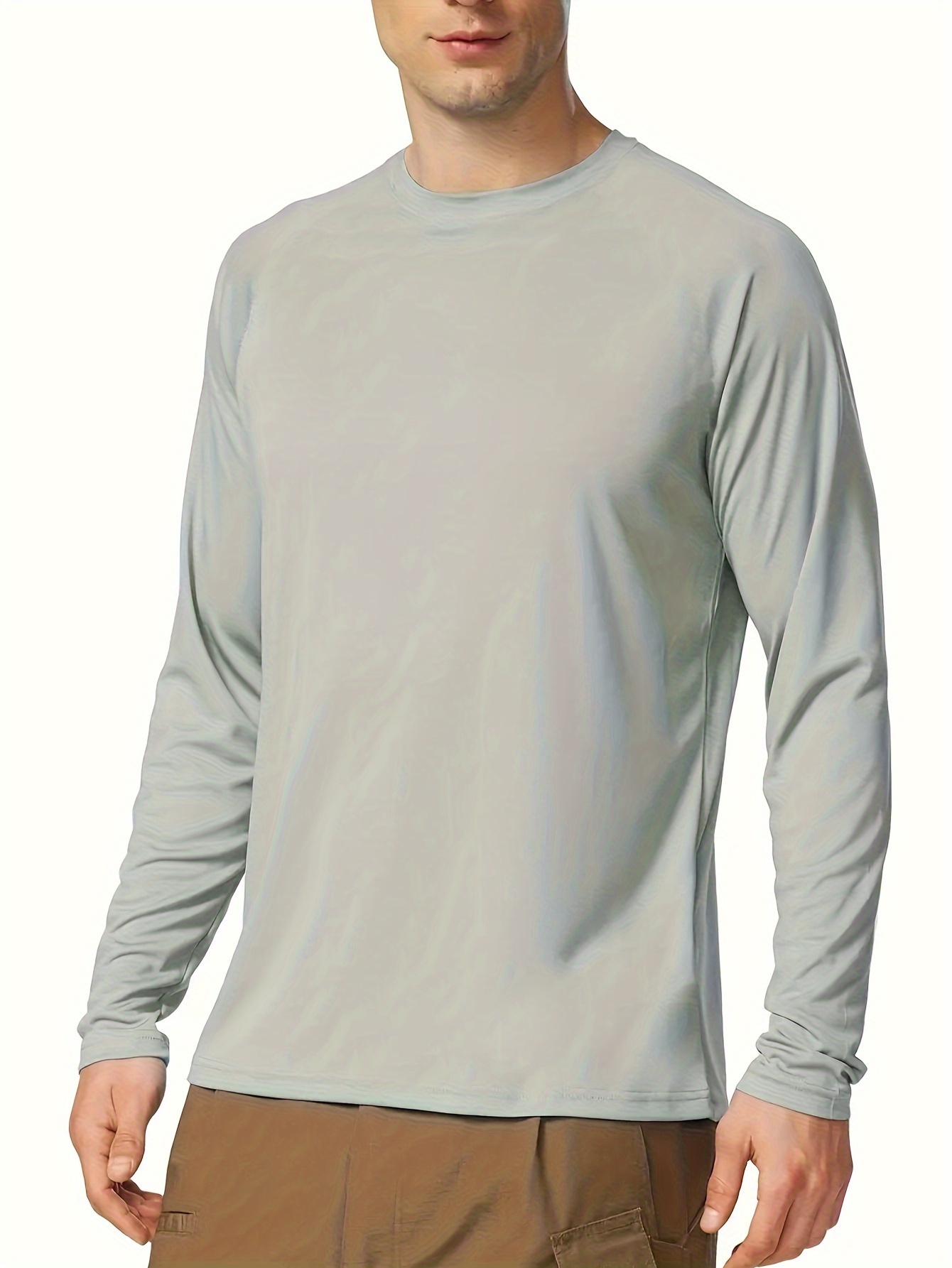 Columbia Gray Athletic Long Sleeve Shirts for Men