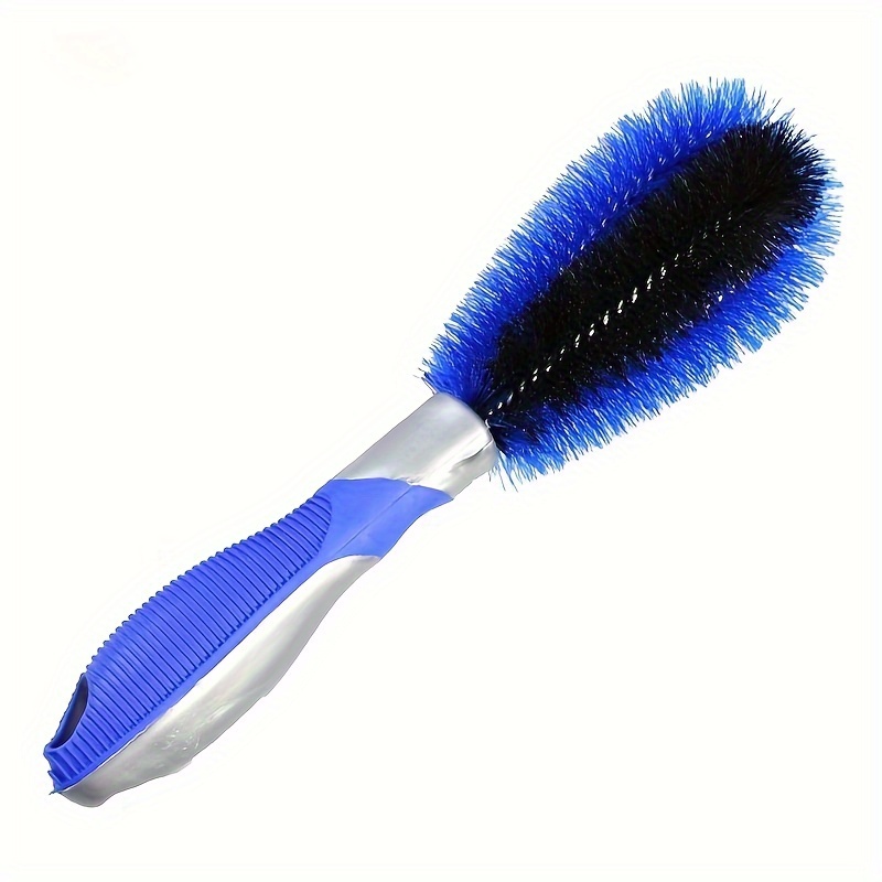 Car Tire Brush Blue And Black Soft Bristles Double Twisted - Temu