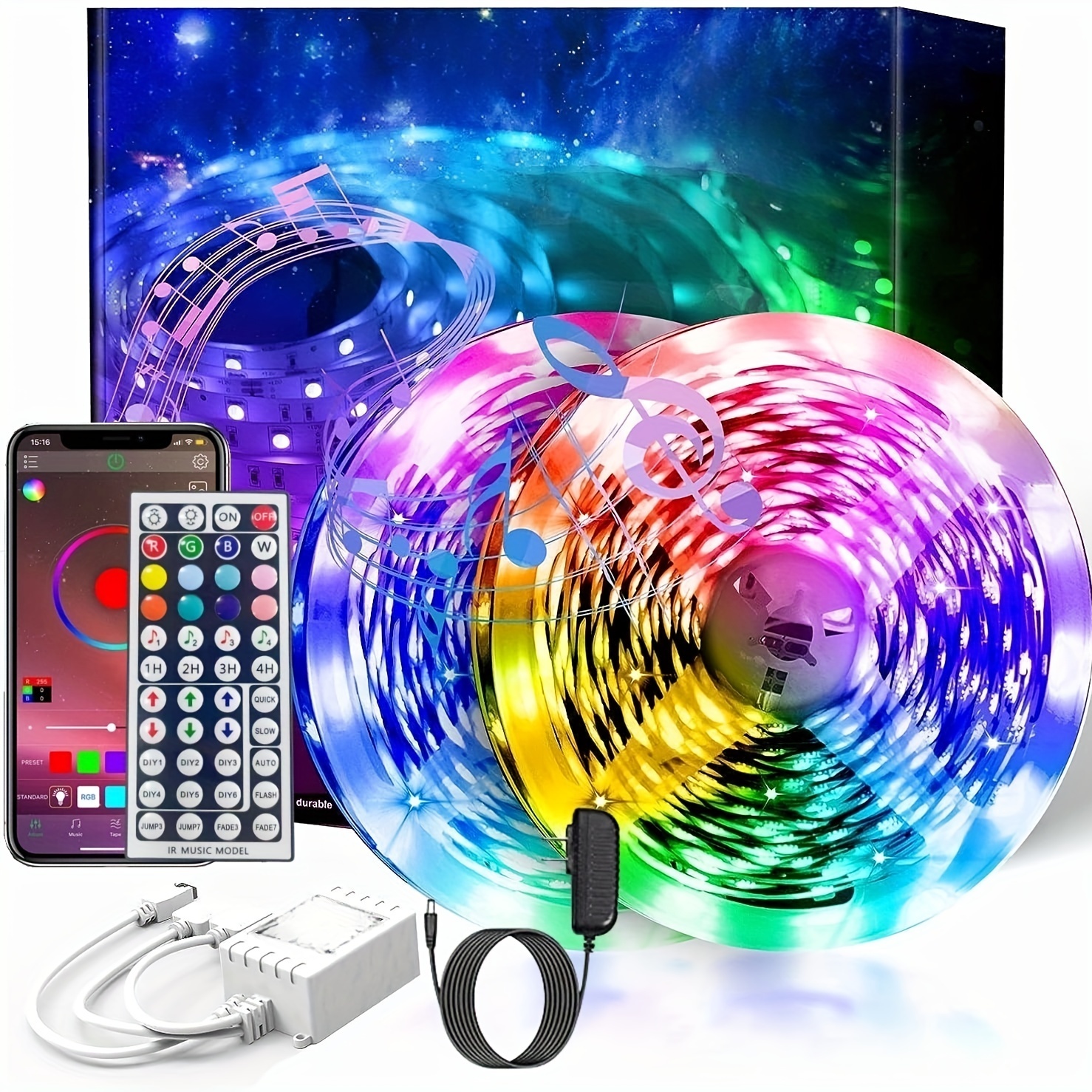 Led Strip Lights, App Control And Remote Smart Light Strip, Rgb ...