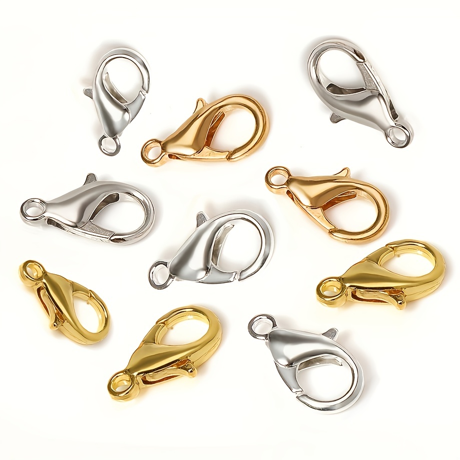 50pcs Lobster Clasps for Bracelets Necklaces DIY Hooks Chain