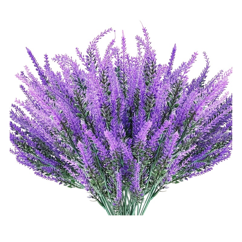 Artificial Lavender Flowers Plastic Plants Fake Simulation - Temu