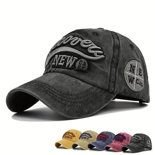 discovery new 3d embroidery baseball cap vintage washed distressed sports hat adjustable sunscreen dad hats