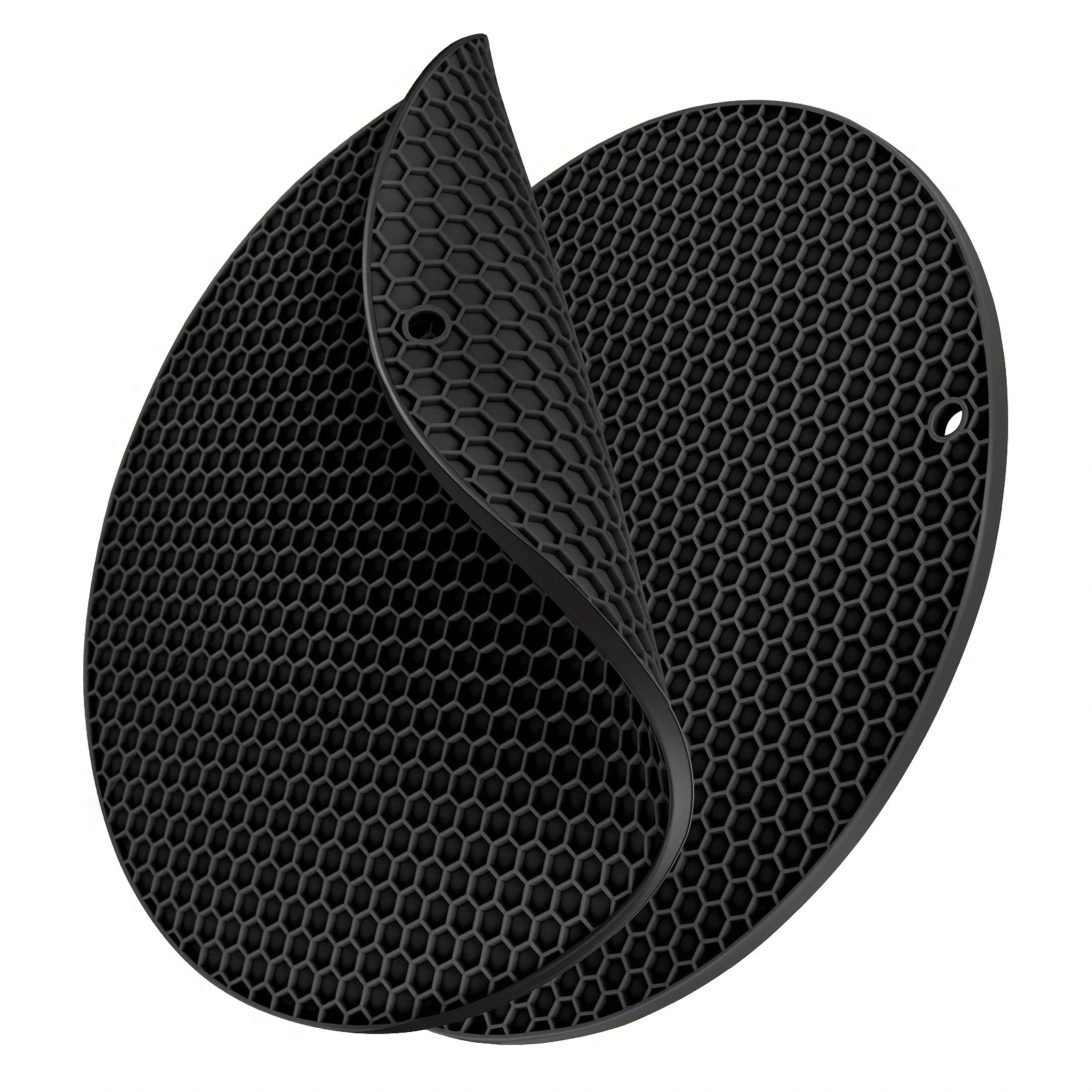 Non-slip Black Silicone Trivet Mat - Heat Resistant Hot Pad For Dishwasher  Safe Cooking And Baking - Anti-scalding Coaster - Temu