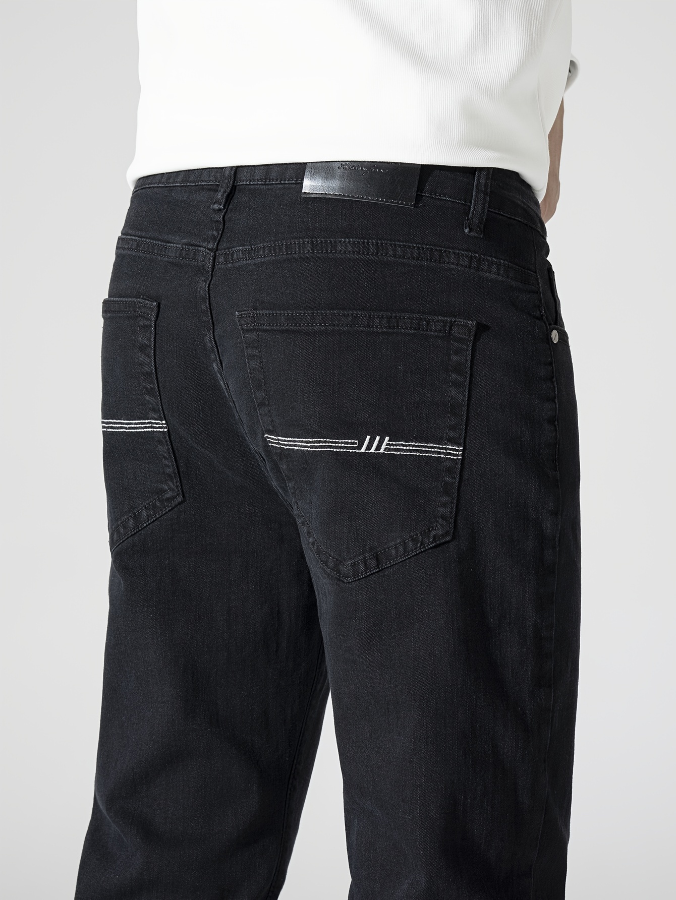 XIULAIQ New Hombres Moda Jeans Business Casual Estiramiento Slim