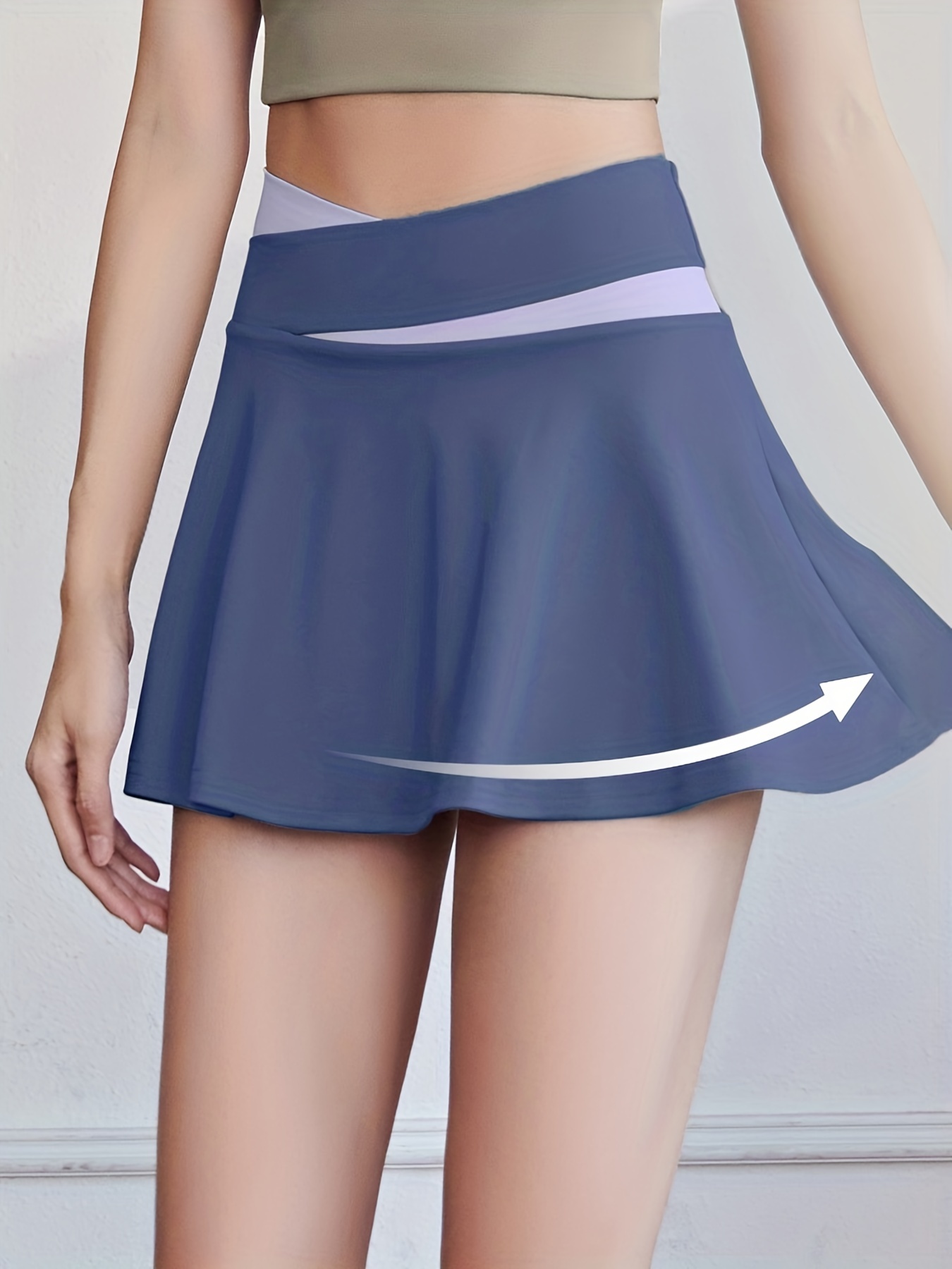 Women Skirt with Shorts 2 Pcs Tennis Set Quick Dry Gym Yoga