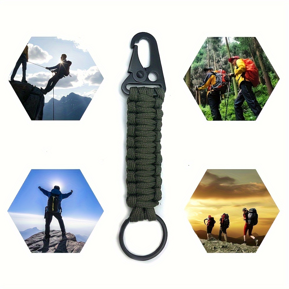 3pcs Outdoor Paracord Keychain Edc Survival Kit Military Emergency Keychain  For Hiking Camping - Sports & Outdoors - Temu