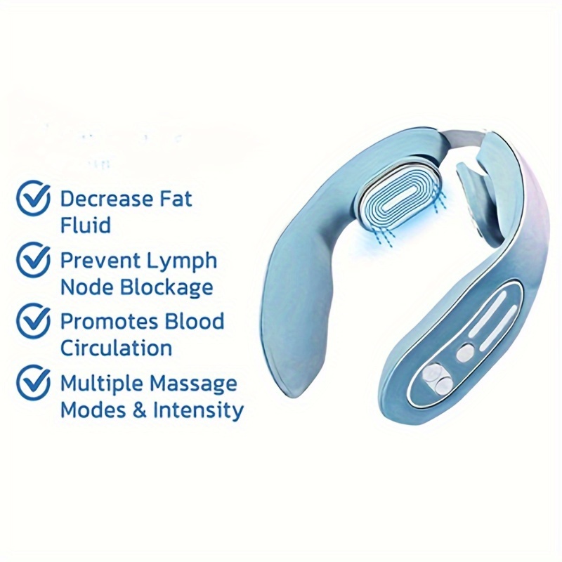 Neck Acupoint Lymphatic Massager, Electric Pulse Neck Massager, Intelligent  Heated Neck Massager, Reducing Fat And Wrinkles, Promoting Blood Pressure  Circulation, And Soothing Muscles