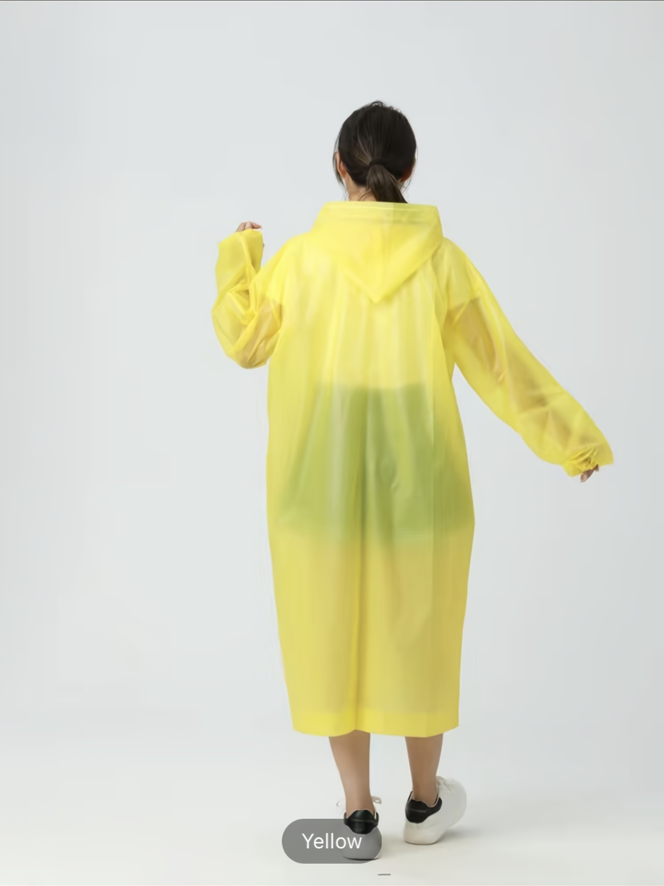 Chubasquero impermeable con capucha para mujer, abrigo de lluvia de  supervivencia de viaje, Poncho elegante, chaqueta de lluvia amarilla -  AliExpress