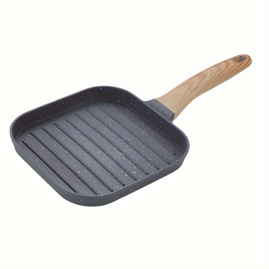 Steak Pan Cast Iron Square Grill Pan Pre seasoned Skillet - Temu