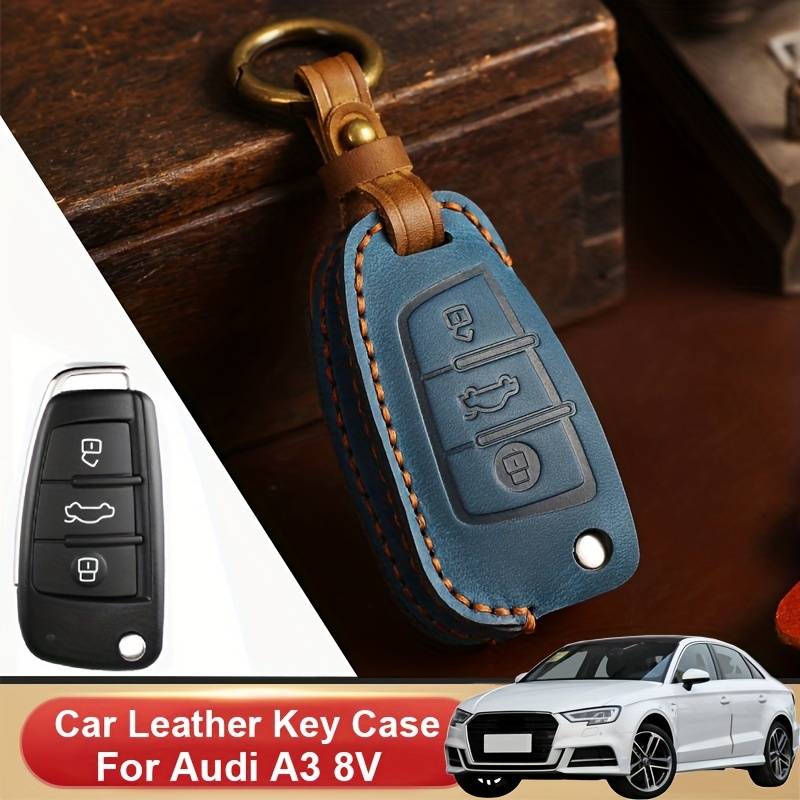 Key Cover 2020 Car A3 Faux Leather Pattern Key Cover Q3 - Temu