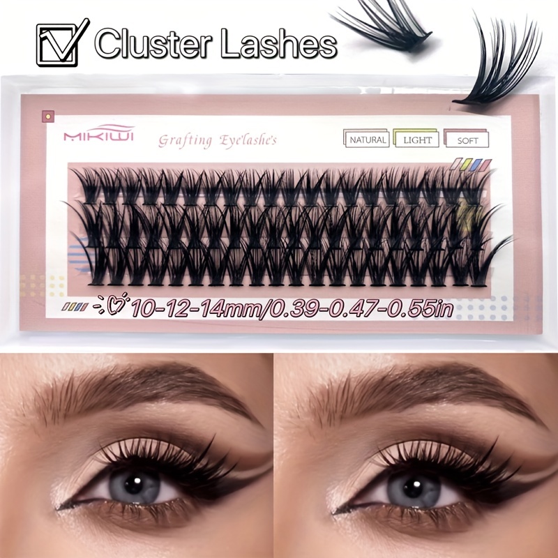 60pcs Cluster Lashes 40D 10 16mm Mix D Curling Individual Lashes Extensions