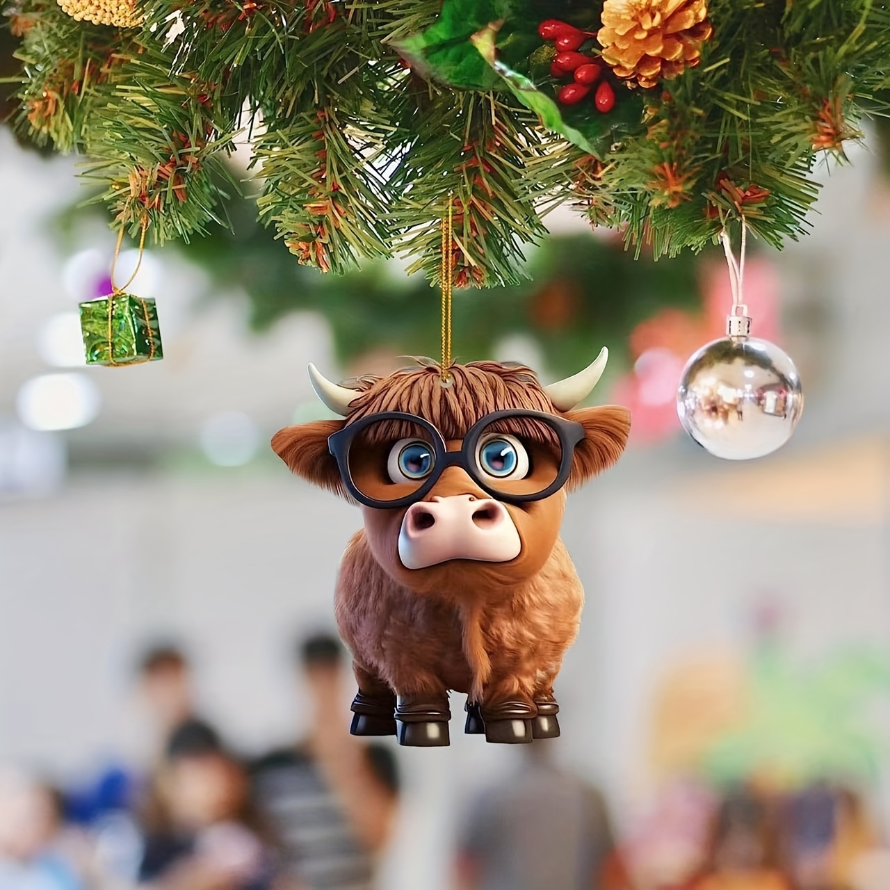 Animal Decorations Christmas Trees Various Plastic Figurines - Temu