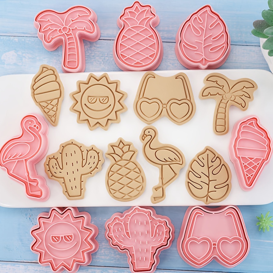 8 Pcs/set Diy Cookie Mold Christmas Cartoon Biscuit Mould 3D Cookie Cutter  Plastic Baking Mould Cookie Decorating Baking Tools - AliExpress