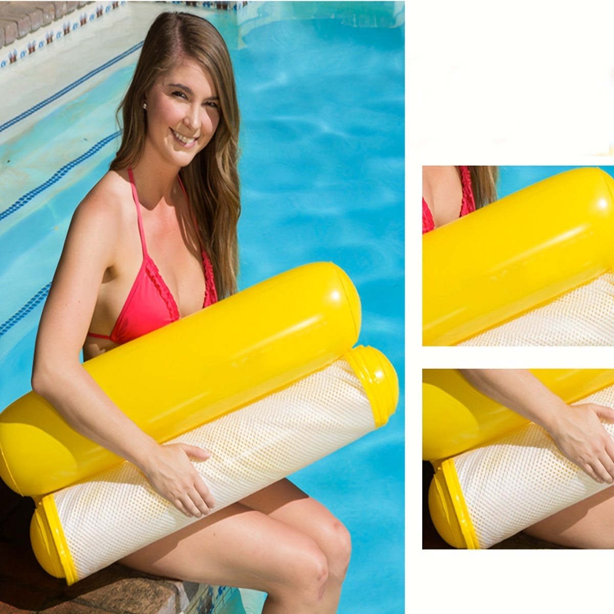 Water Inflatable Hammock Sofa Floating Bed Summer Backrest Floating Deck Chair