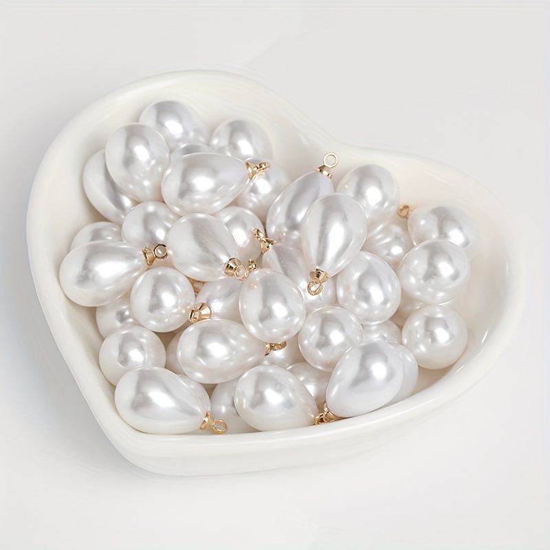 Abs Imitation Pearl Transparent White Color Beads Diy - Temu