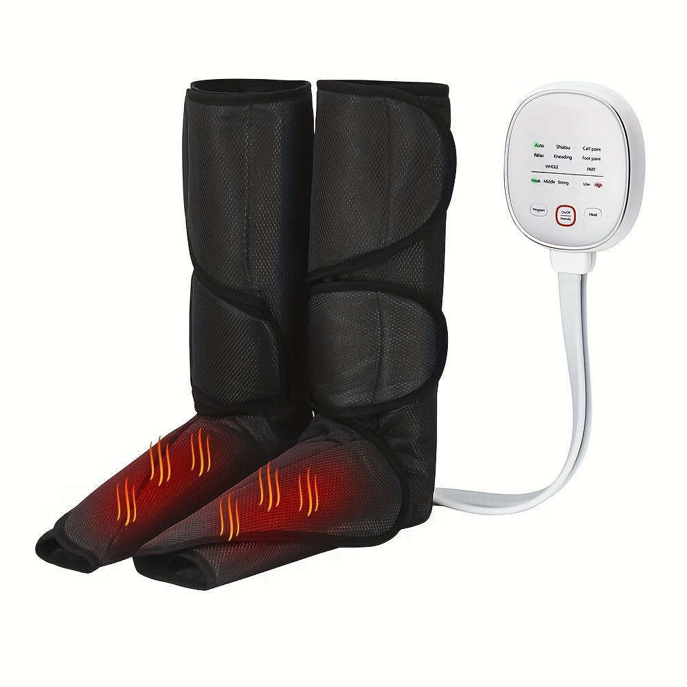 FIT KING Foot and Calf Massager with Heat, Leg and Foot Massager for  Circulation and Pain Relief, with Handheld Controller 3 Modes 3 Intensities  2