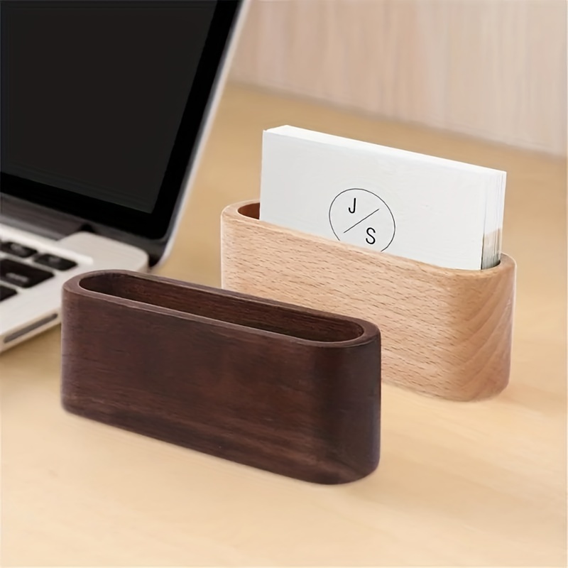  MaxGear Wood Business Card Holder for Desk Business