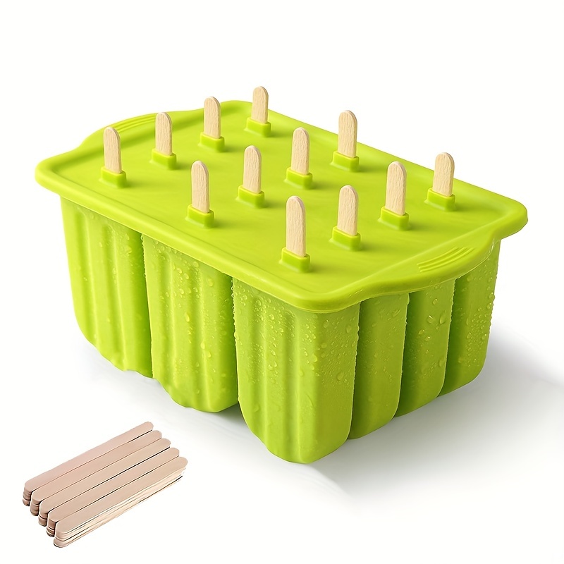 Popsicles Molds, 12 Cavities Silicone Popsicle Molds for Kids Adults Food  Grade Popsicle Maker Molds BPA-Free Ice Pop Mold Homemade Ice Pop Maker  with