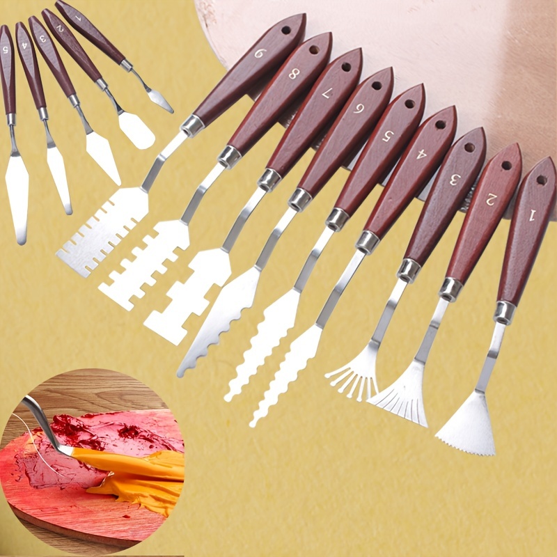 7pcs Oil Painting Scraper Special Round Head Scraper For Oil Painting Stick  Paint Knife Palette Knife For Painting