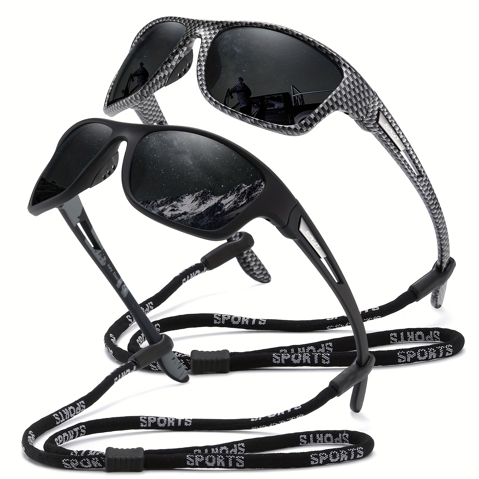 1pc 2pcs 3pcs 4pcs Mens Polarized Sunglasses Cycling Glasses
