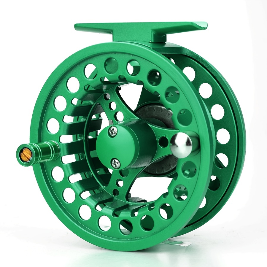 1pc Green Fly Fishing Reel, Aluminum Front Rafting Fishing Reel For Winter  Ice Fishing, Outdoor Fishing Accessories