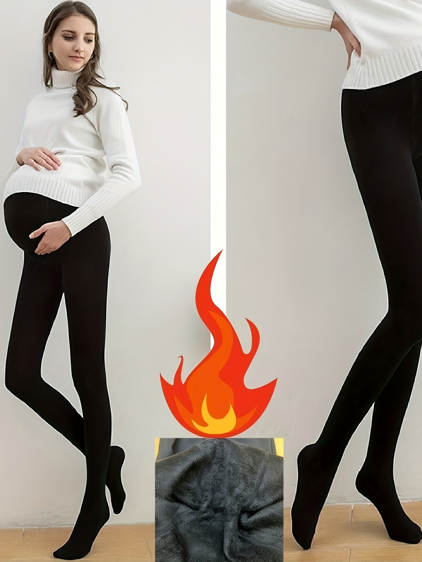 Winter Warm Maternity Tights For Pregnant Women Adjustable Belly