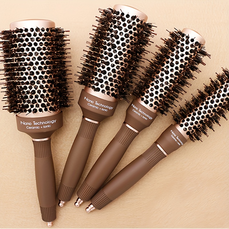 Aluminum Tube Bristle Ceramic Roller Comb Hairdressing Tools