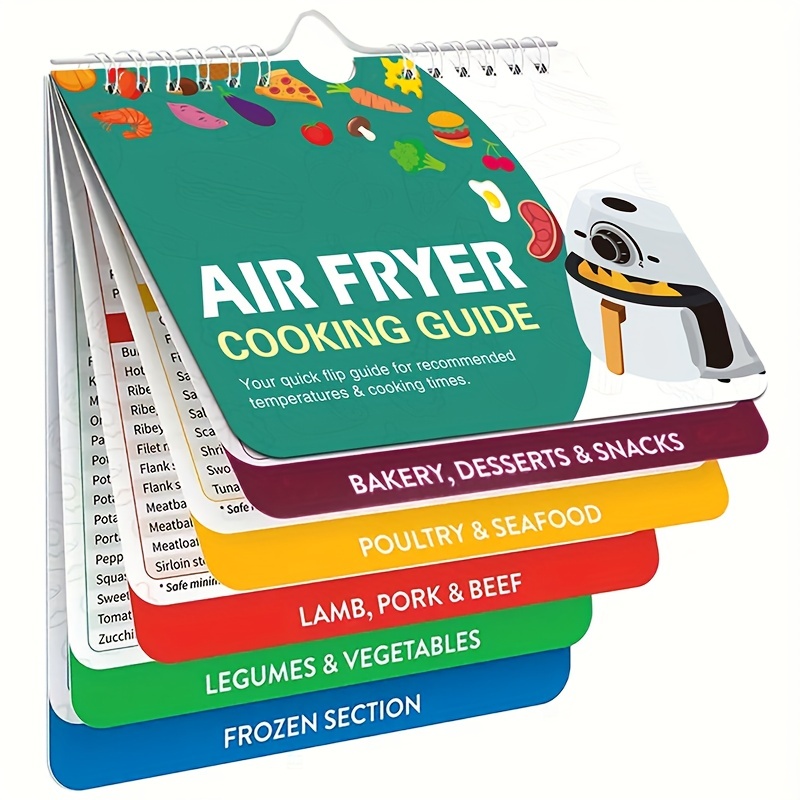 1pc Cooking Guide Booklet Air Fryer Cheat Sheet Cooking Guide