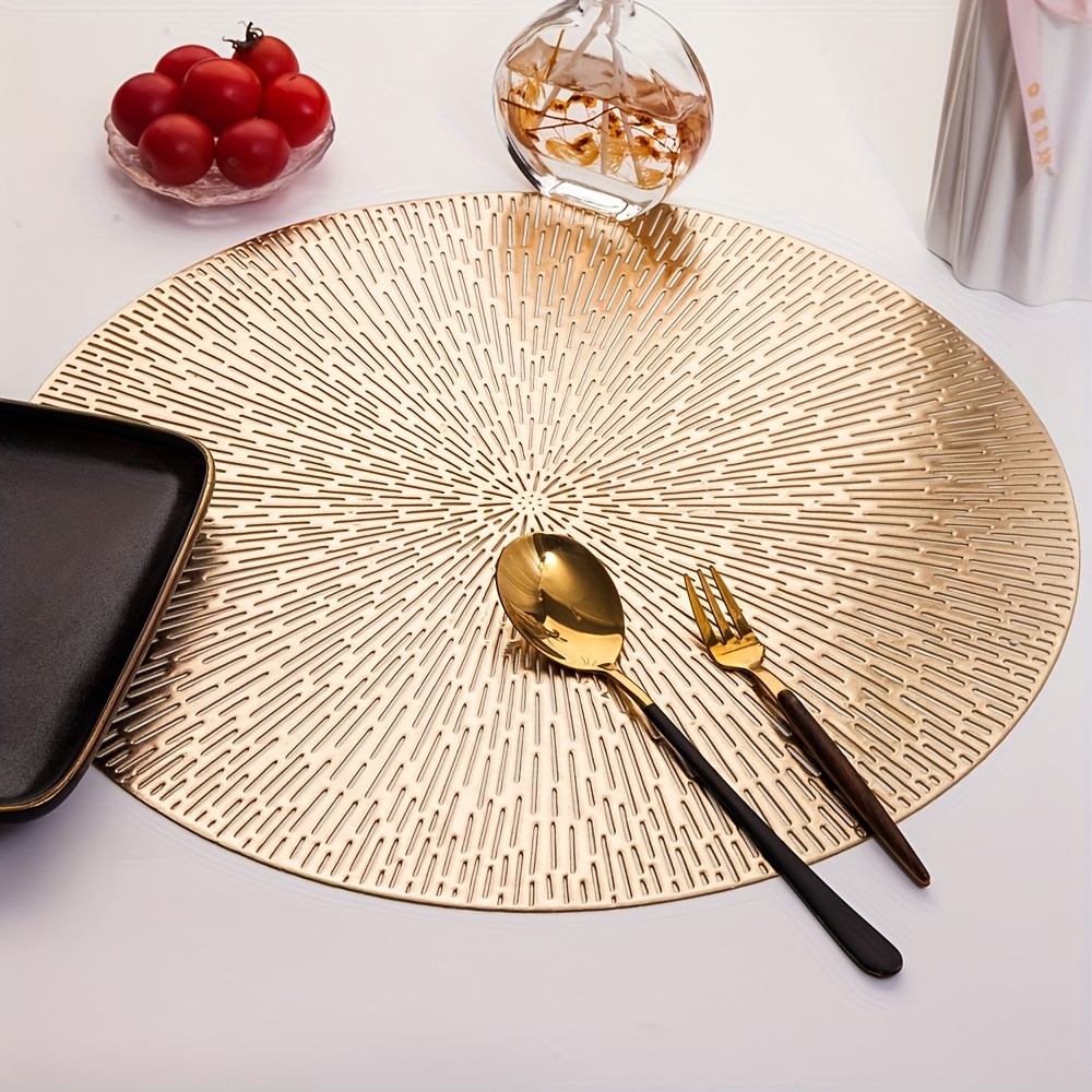 1pc PVC Placemat, Modern Leaf Design Table Mat For Home