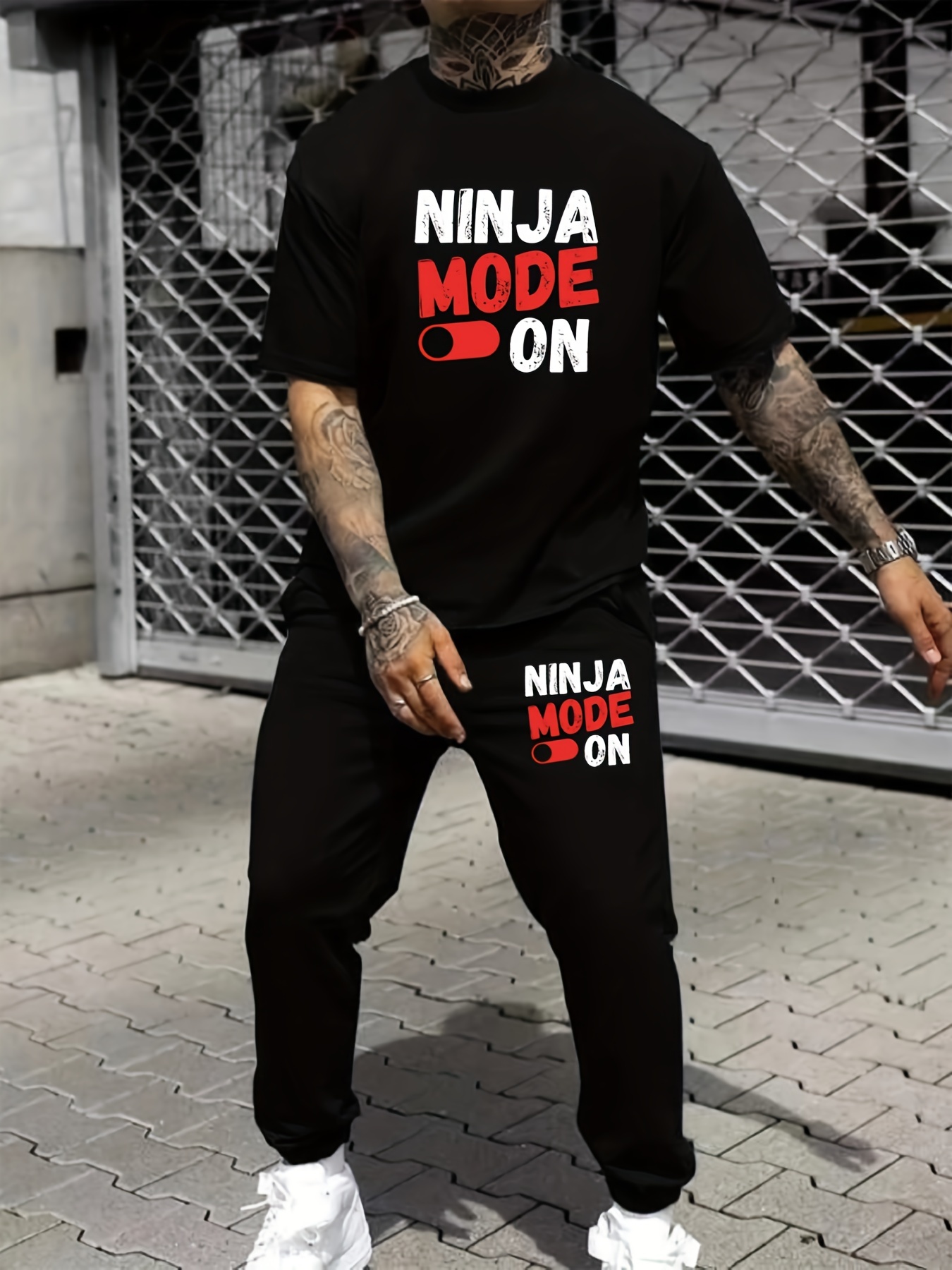 Traje dorado de ninja para hombre 