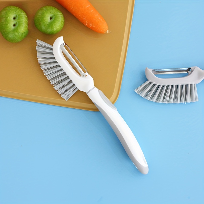 1Pcs Multifunction Fruit Vegetable Cleaning Brush 5 In 1 Peeler