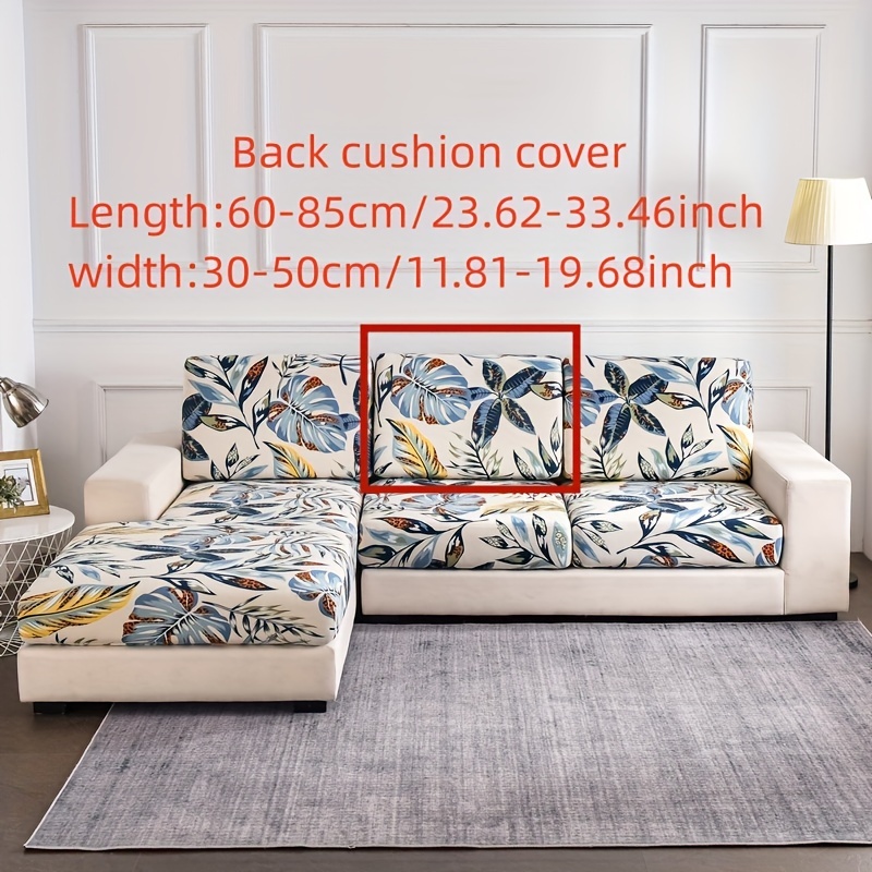 TEMU 1pc Stretch Sofa Slipcover, Non-slip Leaf Printed Sofa Cover, Couch Cover Furniture Protector For Bedroom Office Living Room Home Decor