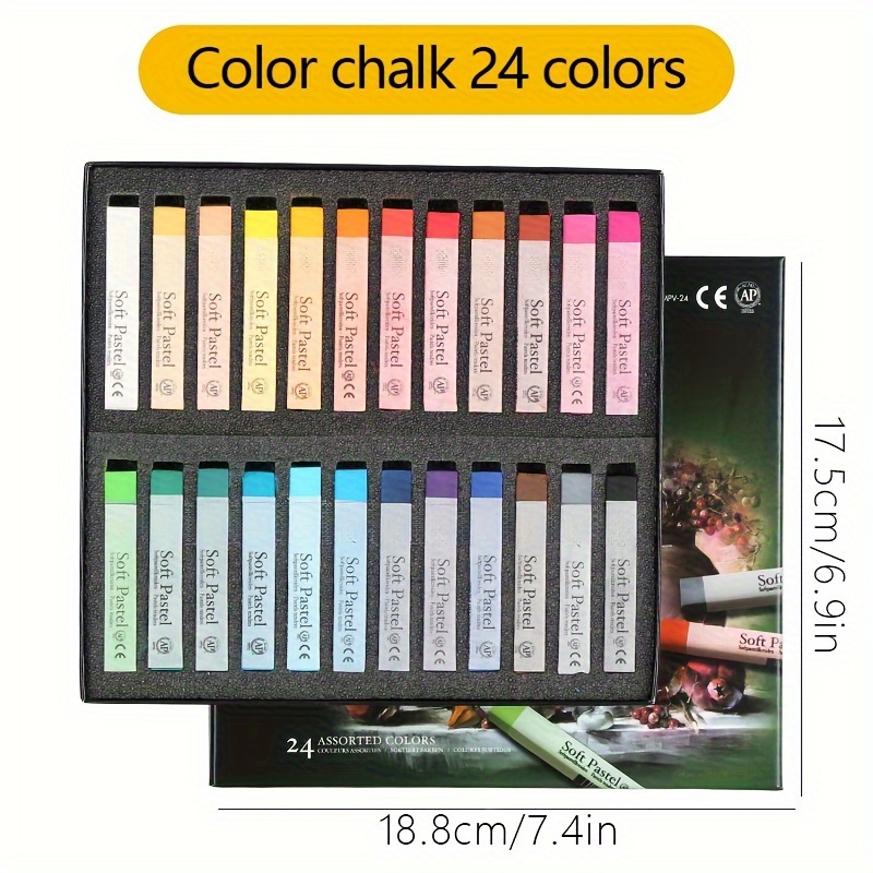 Chalk Pastel, Chalk Pastel Art, Set of 6, Drawing Chalk Pastels, Non Toxic  Chalks, Chalk Painting Supplies, Chalk Pastel Set