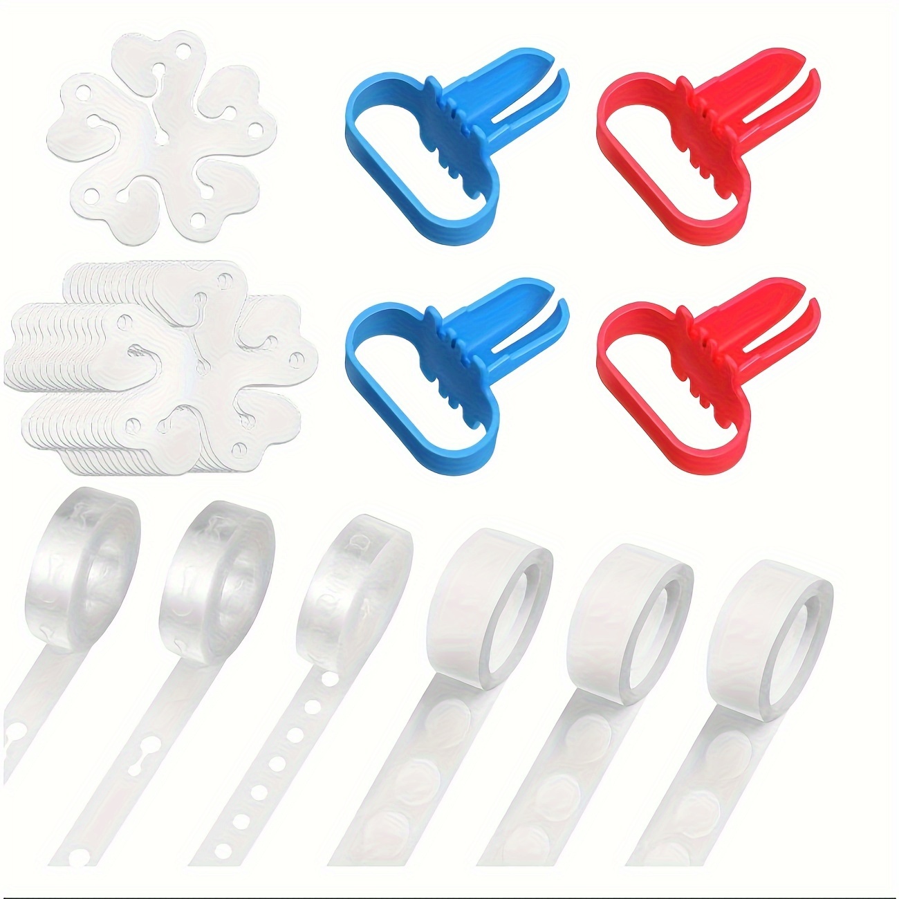 Balloon Arch Kit Balloon Garland Decorating Strip Kit, Balloon Tape Strips  Double Hole with Dot Glue Point Stickers, Balloon Flower Clip, Balloon