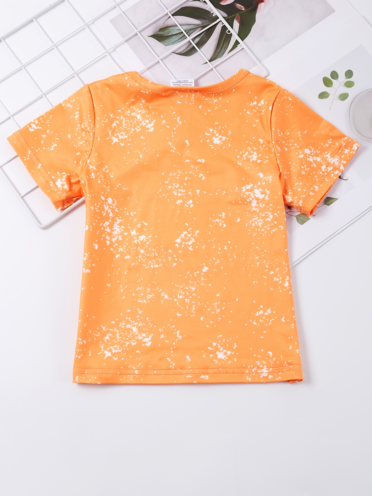 Bleached cheap orange shirt