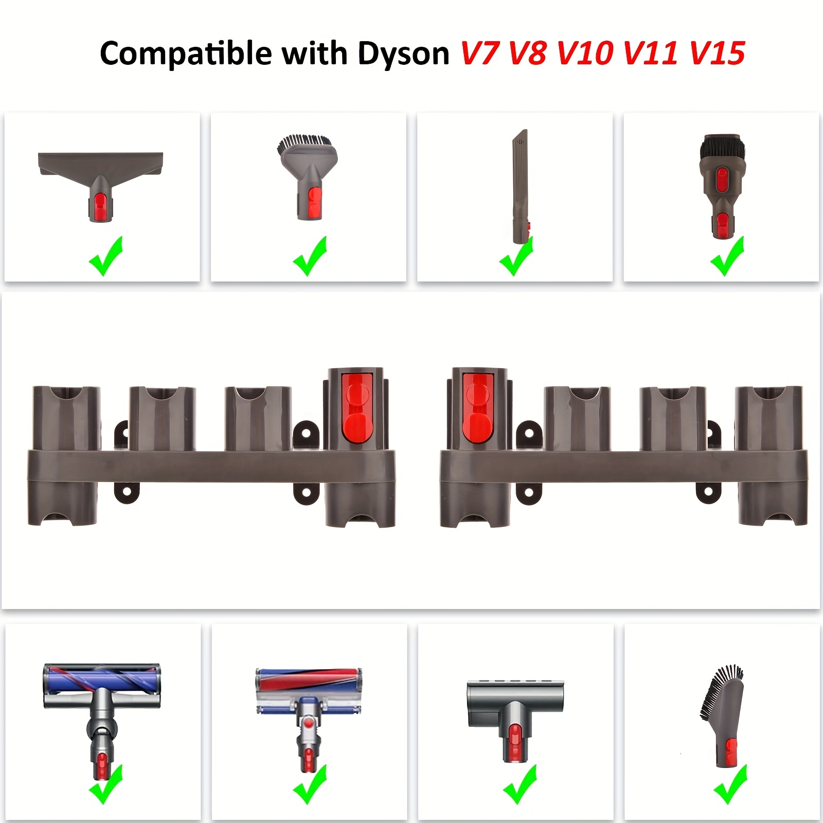 Support mural pour accessoires Dyson V7/ V8 / V10 / V11 avec