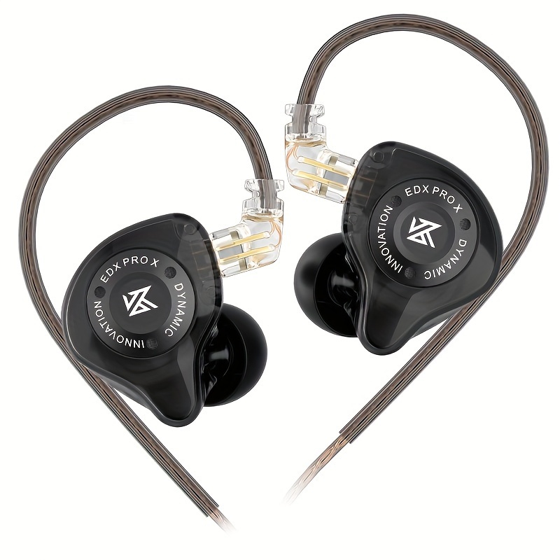  KZ EDX Pro in-Ear Monitor Headphones Wired, IEM Earphones,Dual  DD HiFi Stereo Sound Earphones Noise Cancelling Earbuds(Black,No Mic) :  Electronics