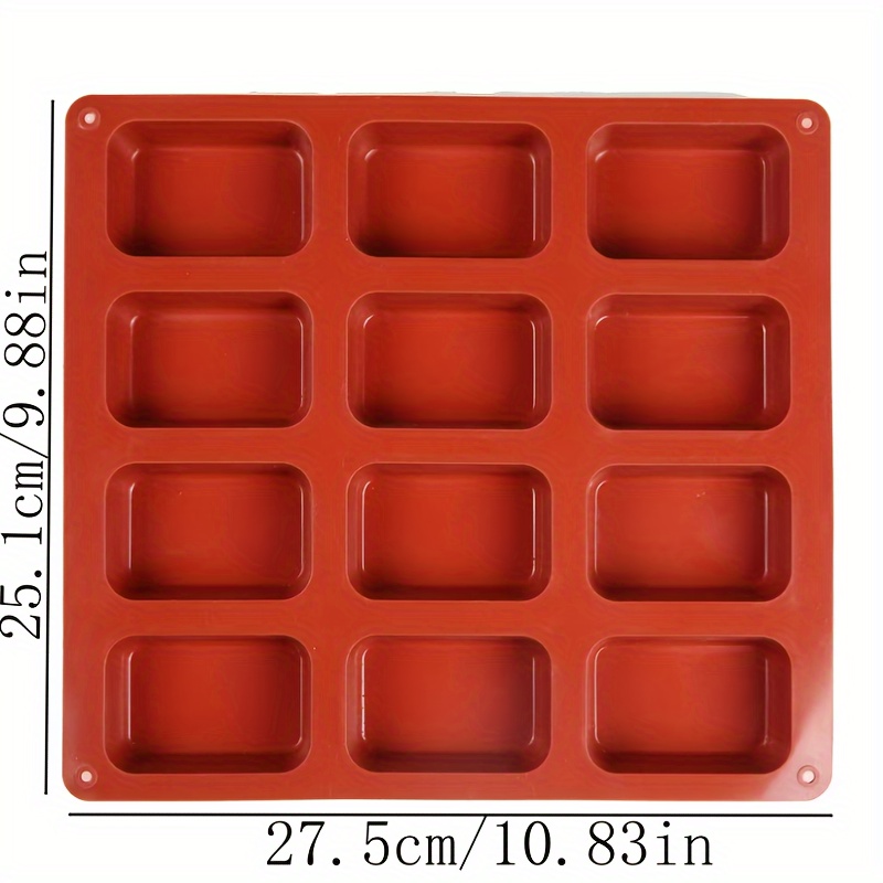 8 cavity Silicone Rectangular Cake And Chocolate Mold For - Temu