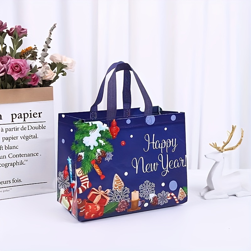 Christmas Gift Bags Trendy Shopping Bags Large Reusable Temu