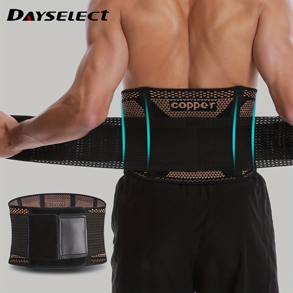 LEIDSANY Soporte lumbar para Hombres y Mujeres, cinturón de apoyo lumbar  con 5 placas de acero para el alivio del dolor de hernia discal, ciática y