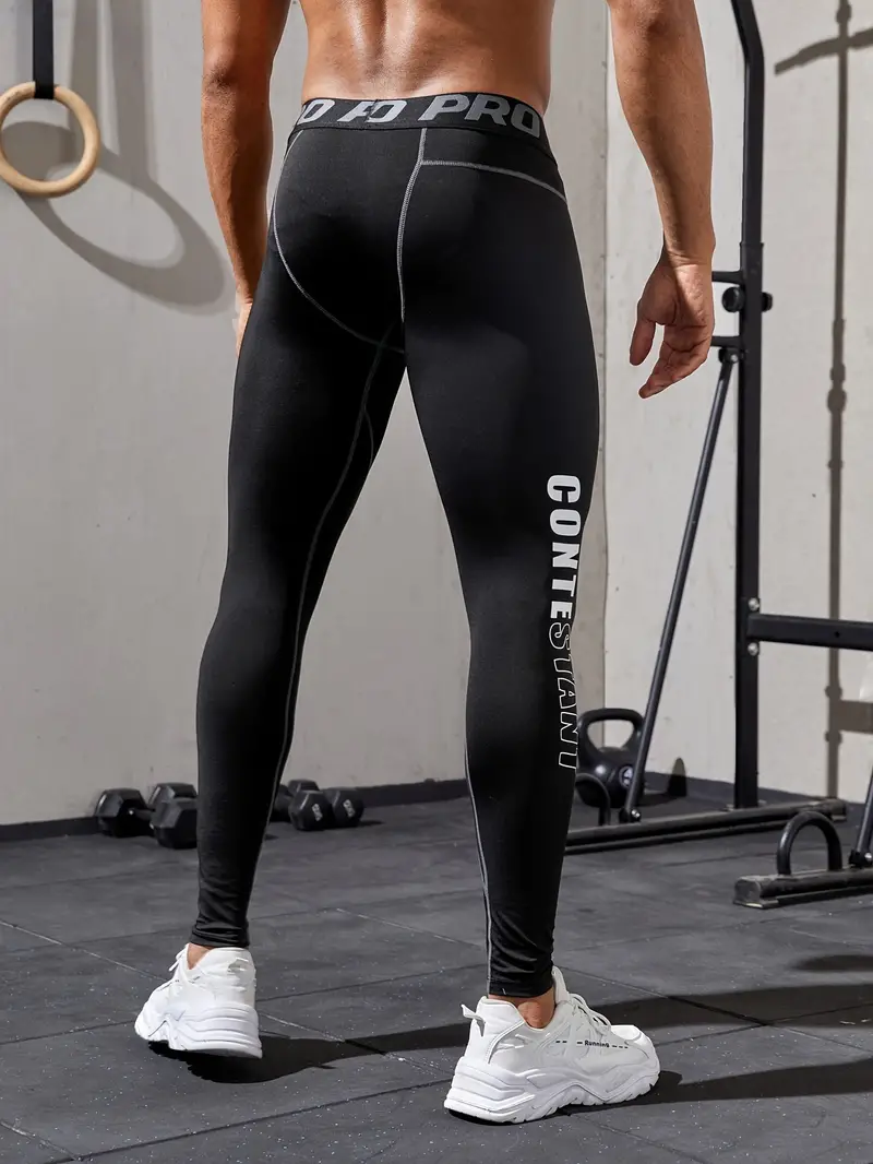 High Elasticity Fitness Pants Men's Quick Drying PRO Tight Pants Basketball  Sweaty Running Bottom Pants