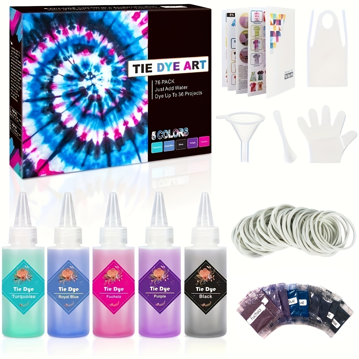 

1set Tie Dye Set, Fabric Dyeing Set, Creative And Personalized Wax Dye T-shirts, Hats, Handbags, Socks, Canvas Slippers And More, The Dye Easy To Dissolve In Water
