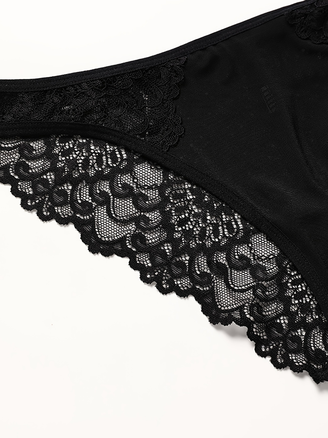 Sheer Lace Trim Vest Lingerie Set, Semi-sheer Thin No Underwire Tank Top  Intimates Bra & Semi-Sheer Cheeky Panties, Women's Lingerie & Underwear