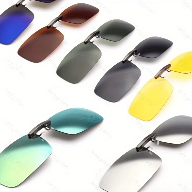 4 Pack de lunettes de conduite nocturne à clip pour hommes