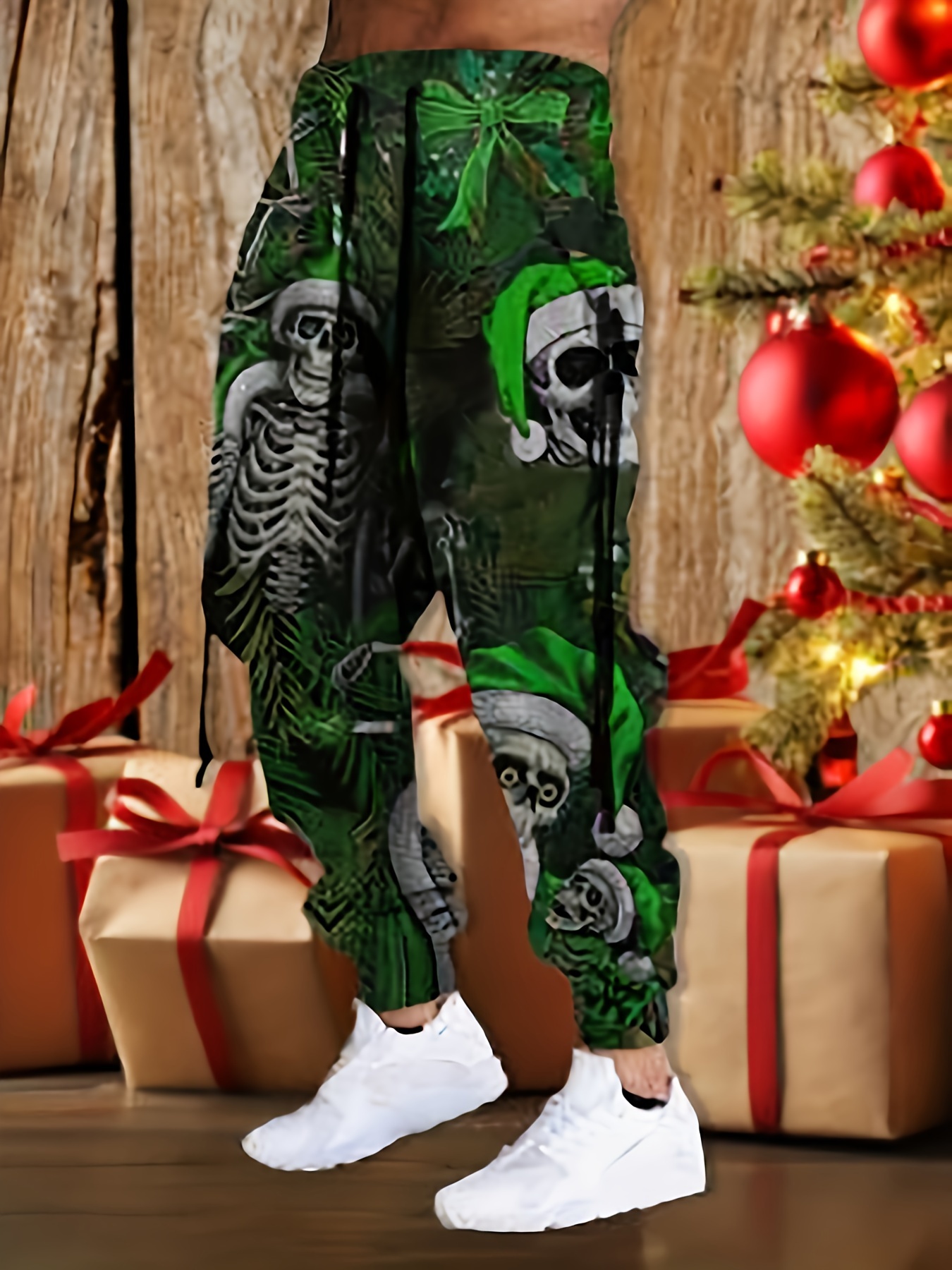 Santa Claus Christmas Tree Snowman Printed Yoga Pants Sports - Temu