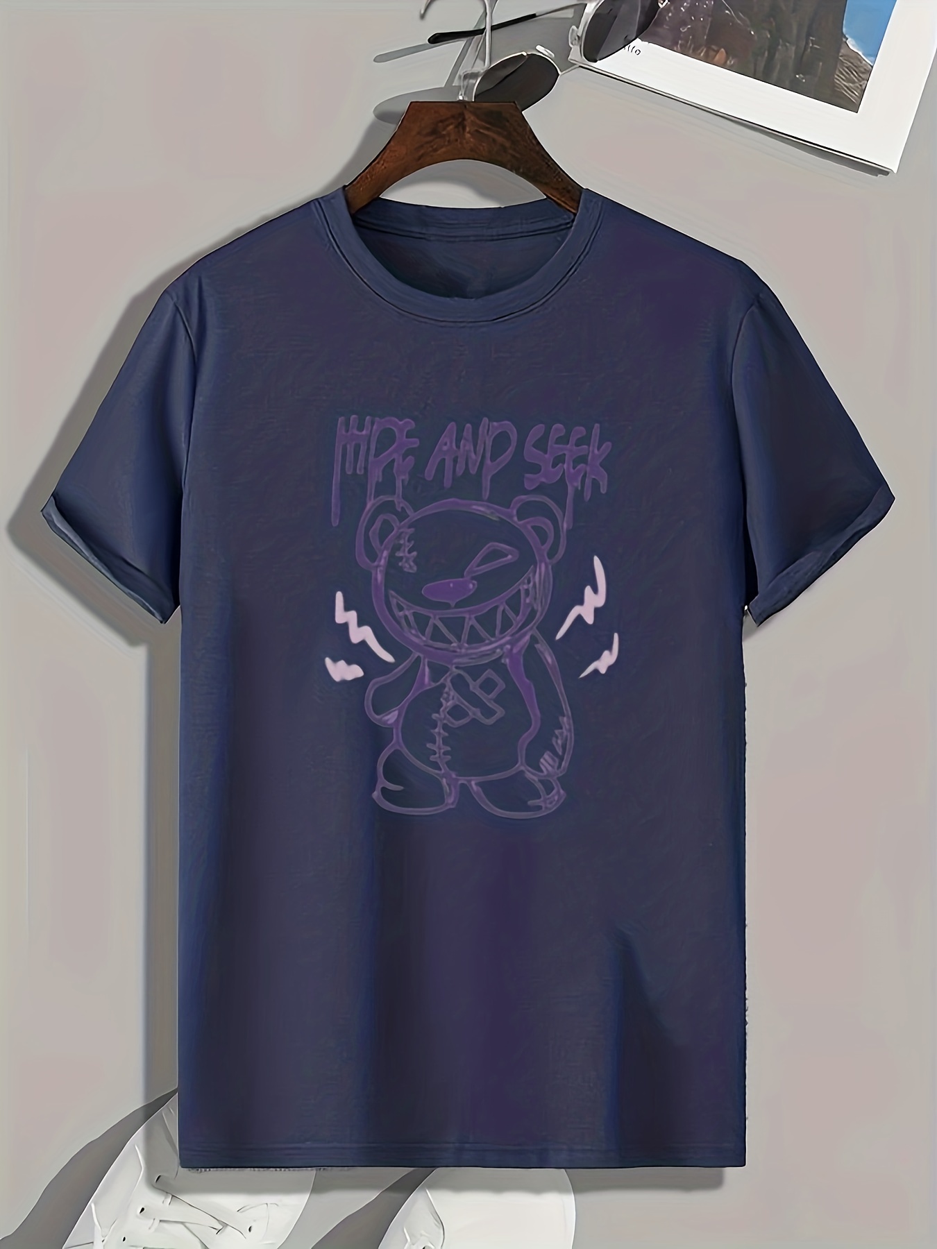 Broken Bear Print T shirt Graphique Pour Hommes T shirts - Temu France